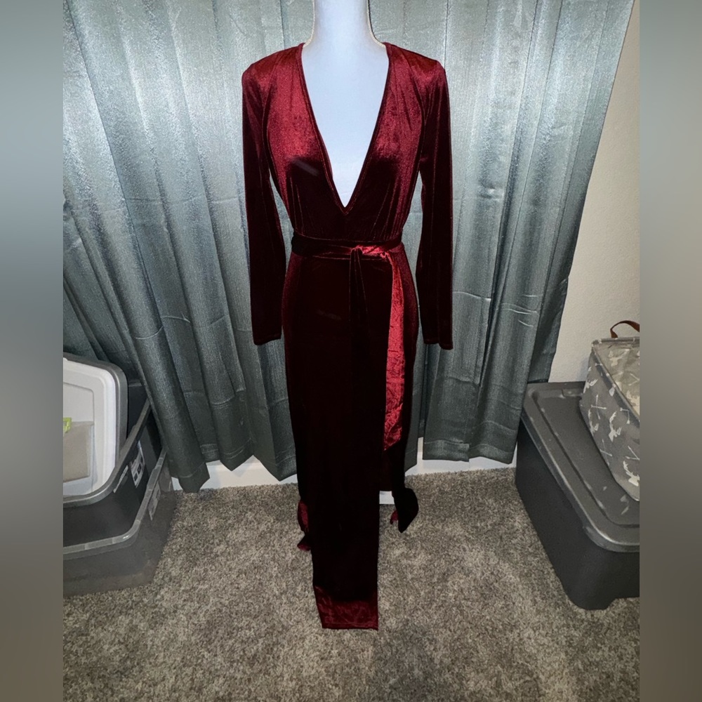 Bebe Velvet Maxi Dress